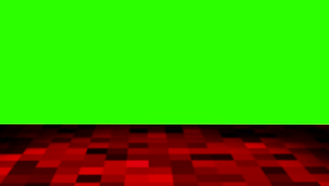 animated pixelated loop on green screen background 3d