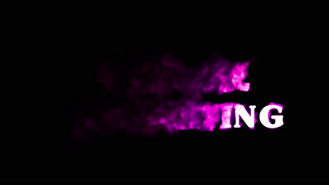 hermosa revelación de humo de texto en tres colores sobre fondo negro, diciendo &quot;marketing digital en&quot; en una fuente manuscrita cursiva, en 4k a 60 fps