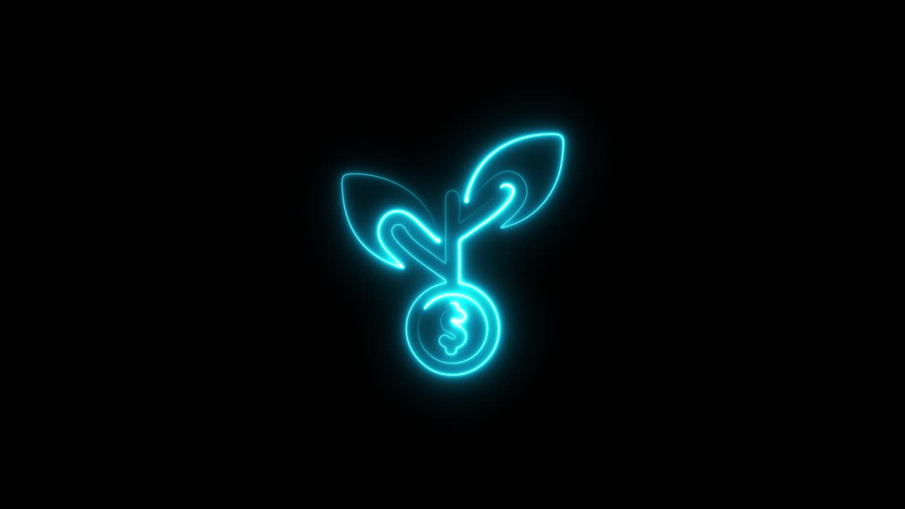 Neon growth icon