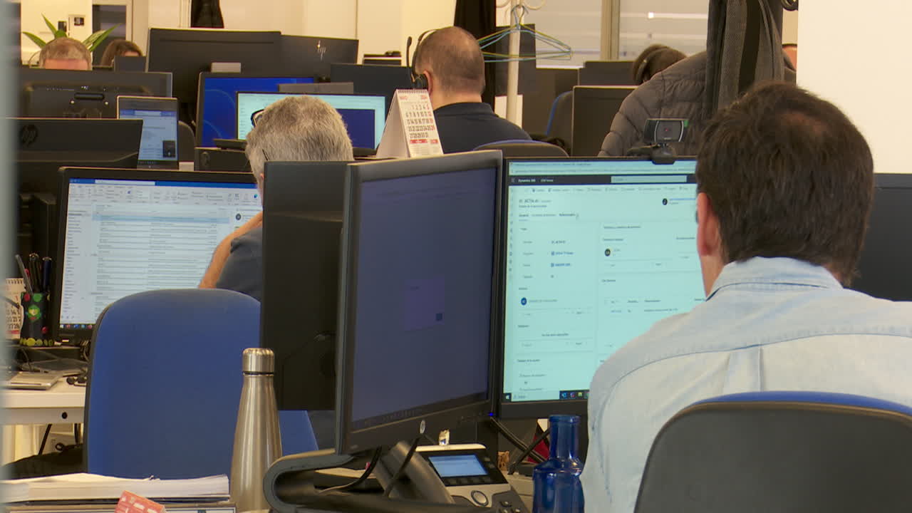 Office Workers at a Call Center