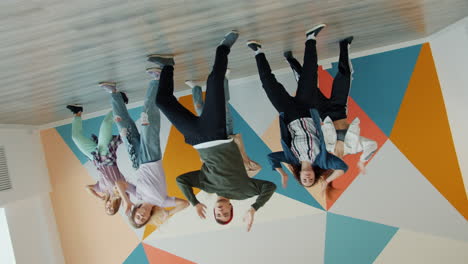 upside-down dance performance
