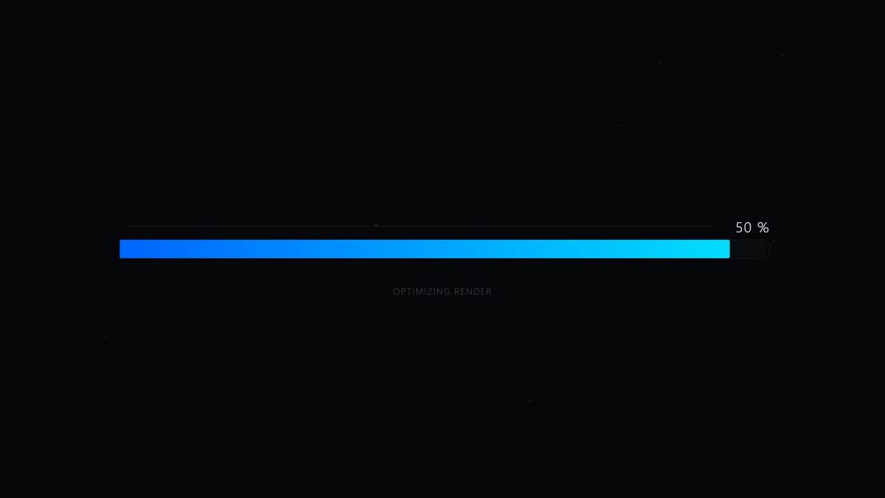 Digital Progress Bar Loading on Dark Background