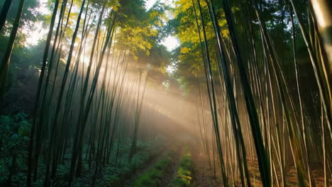 bamboo forest sunrise