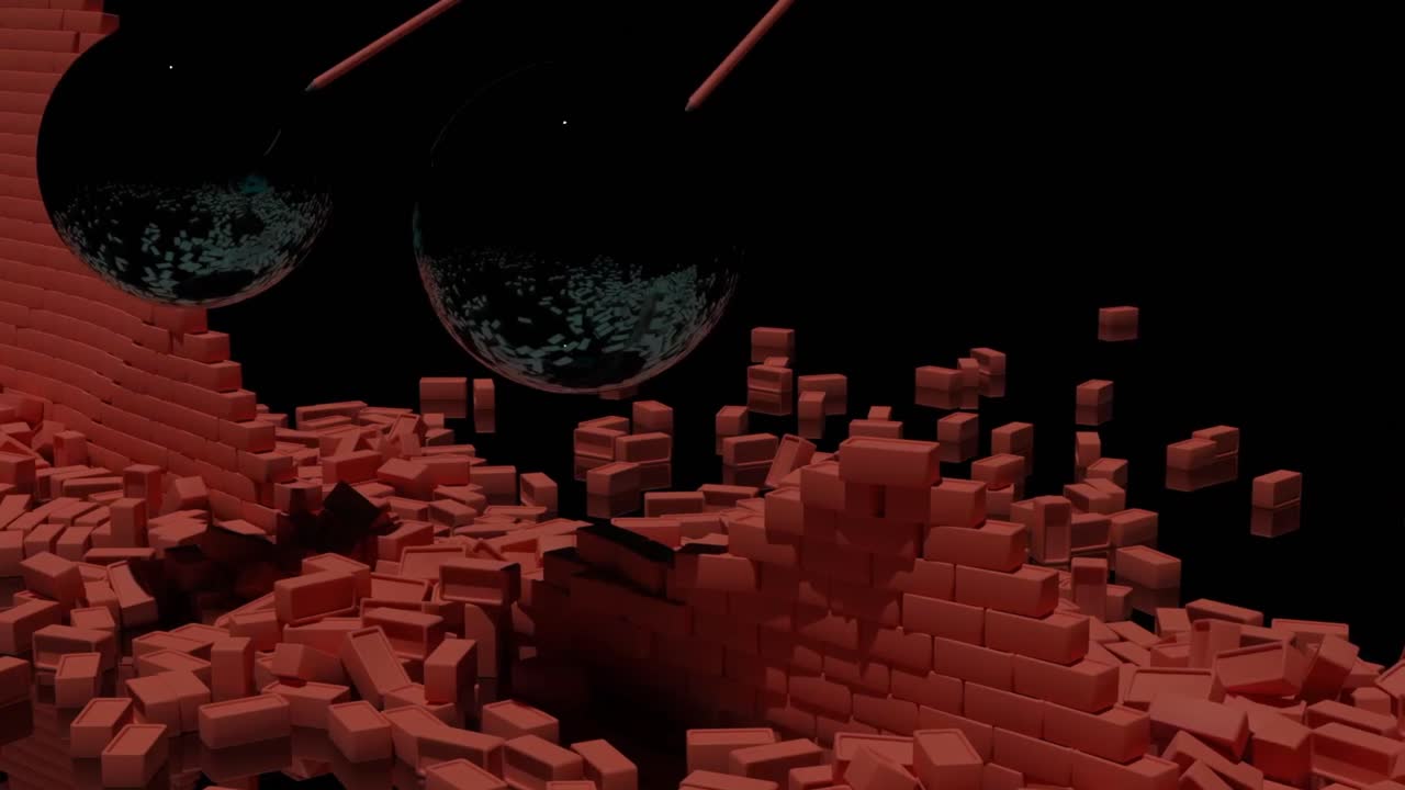 벽돌 벽을 는 공