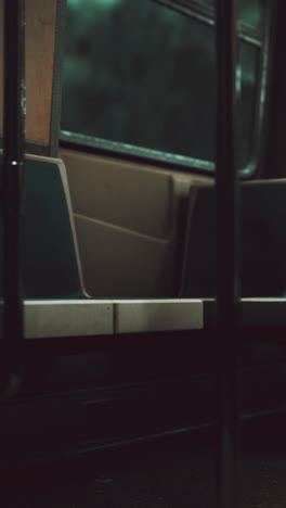 dentro de un vagón de metro