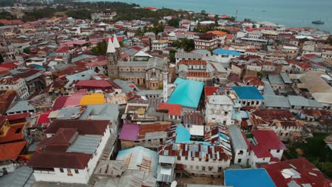 aerial view of zanzibar island in tanzania