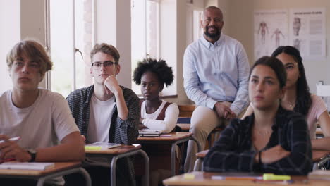 high school classroom scene