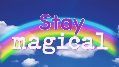 la animación de las palabras se mantienen mágicas
