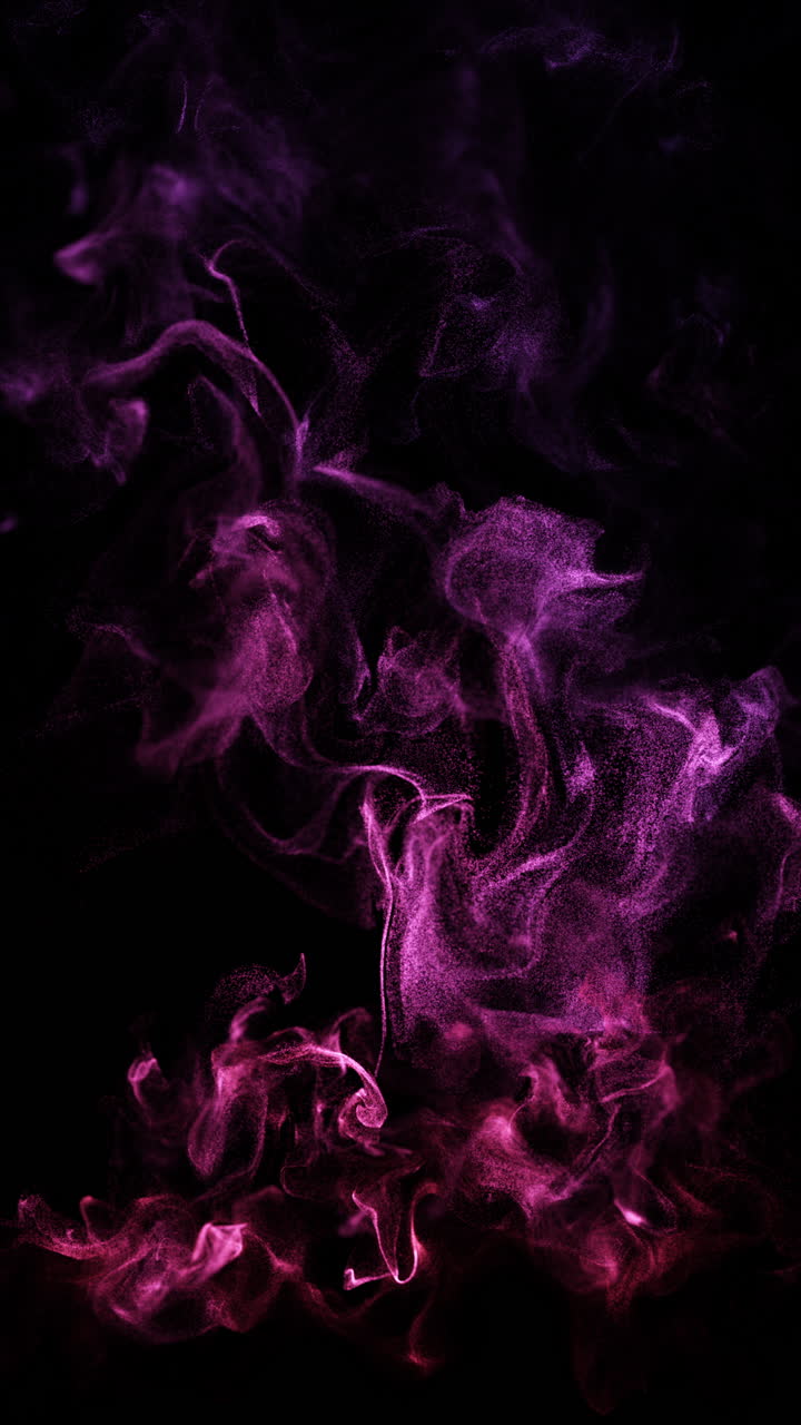 Effetto fumo astratto di particelle viola e rosa