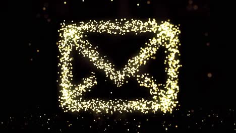 Glowing Golden Email Symbol