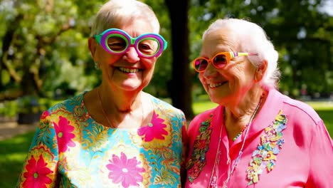 two senior women enjoying a day out