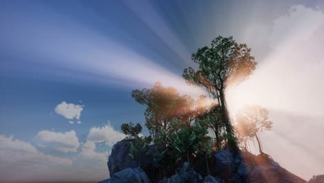 Rocky-Island-with-Trees-as-Ocean