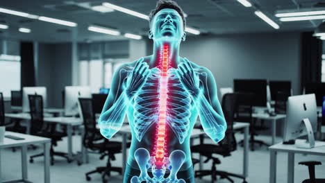 medical visualization of spine and neck anatomy