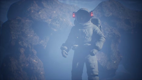 astronauta espacial en el mar