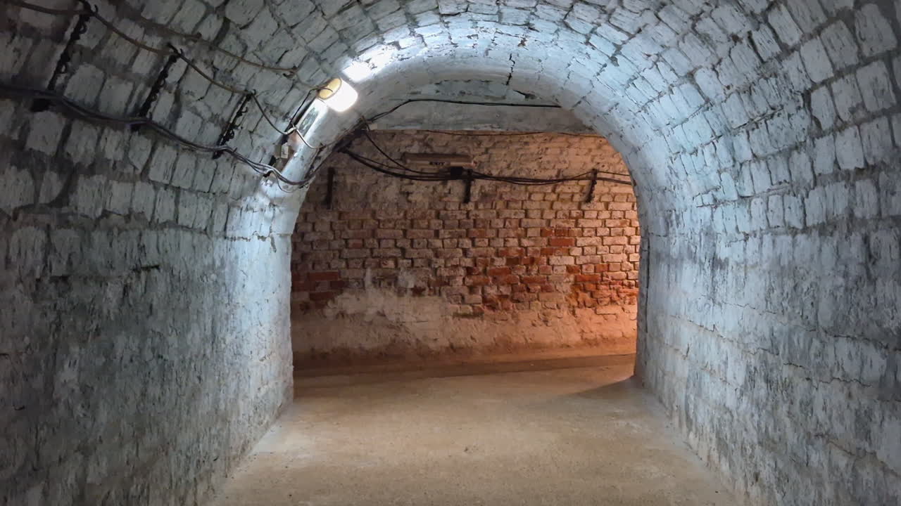 Underground tunnel junction in mine, zoom in