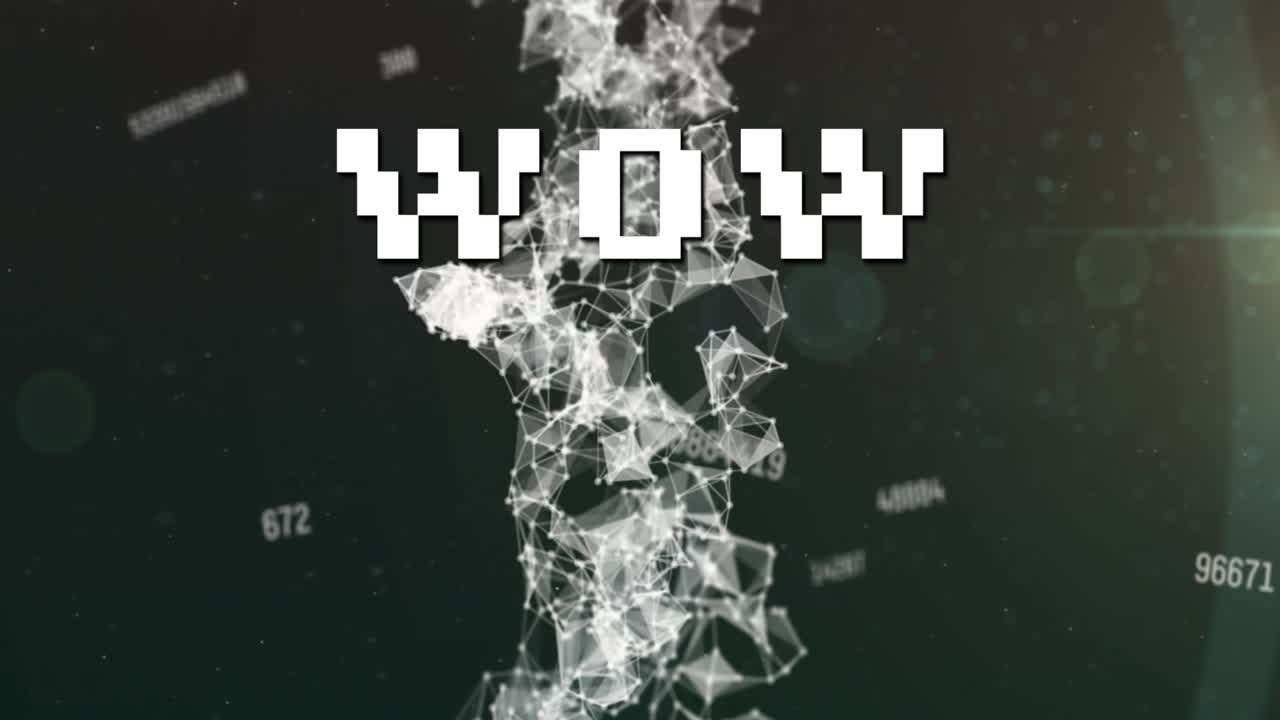 연결 네트워크를 통해 와우 텍스트의 애니메이션과 그리드에 대한 데이터 처리