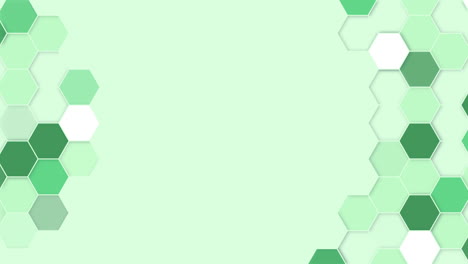science green background with hexagons design. geometric abstract grid with molecular structure. medical, science and technology concepts. looped.