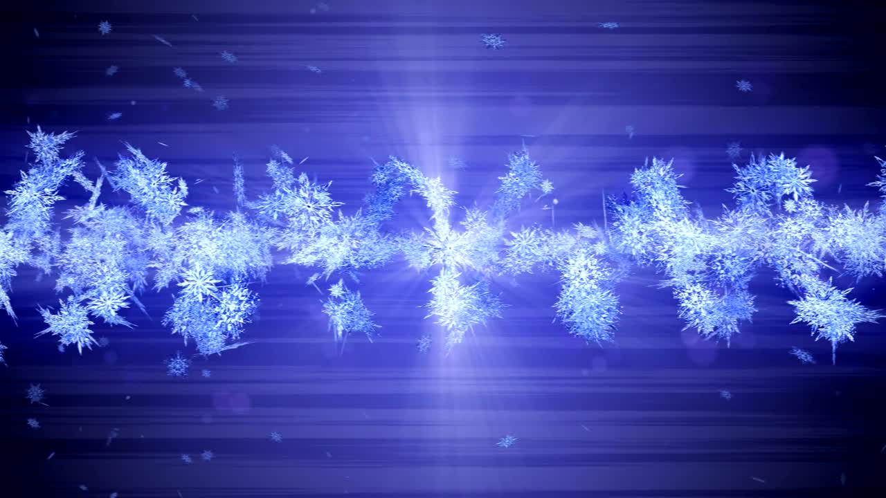 아름다움의 눈송이와 함께 반이는 겨울의 상징, 스핀 눈에서 소용돌이, 겨울 패턴, 아름다움 춤추는 눈송이, 추상적인 루프 애니메이션.