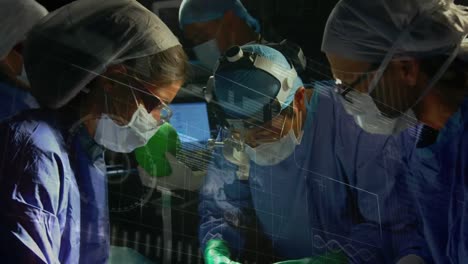 Animation-of-data-processing-over-diverse-surgeons-during-surgery