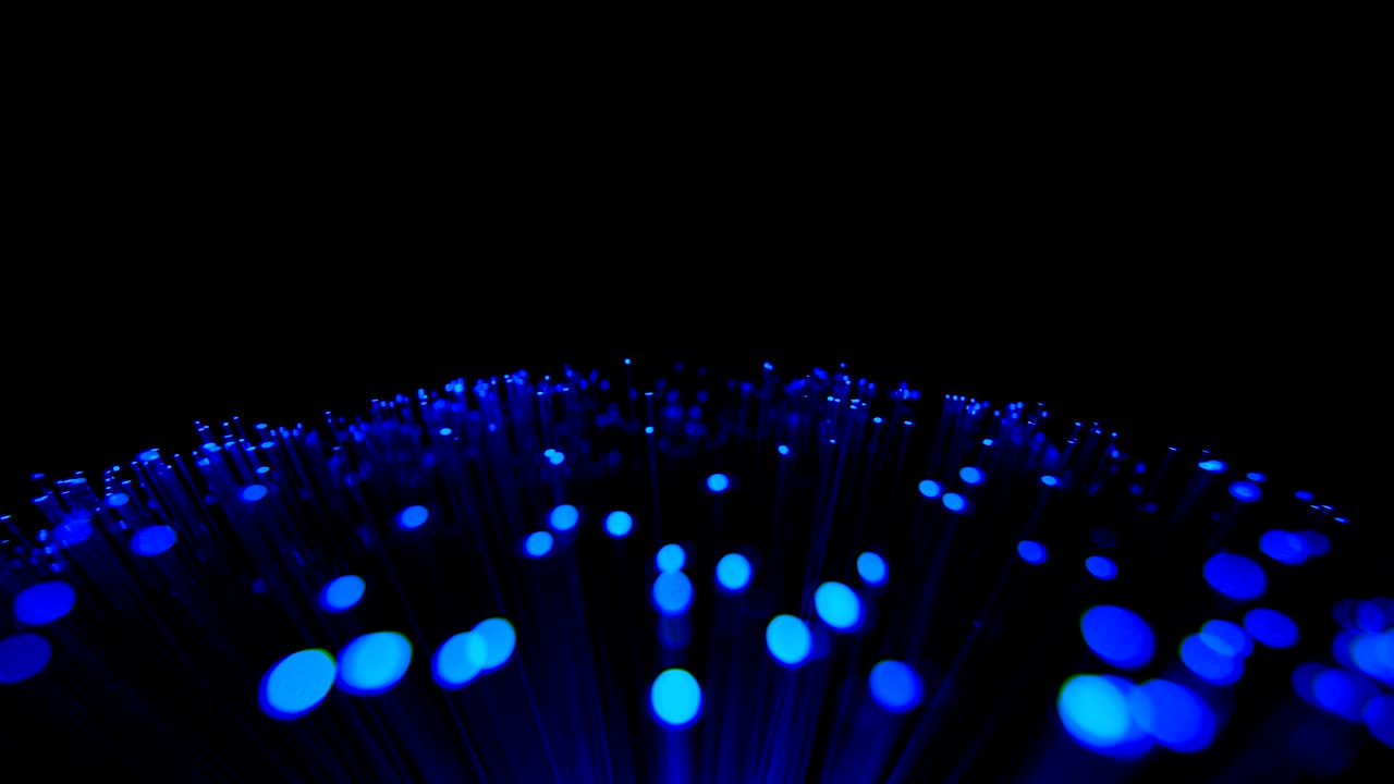 Optisk fiber. Abstrakte lys ude af fokus