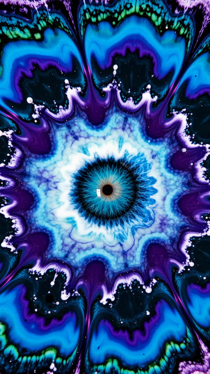 Żywa psychodeliczna abstrakcja oka