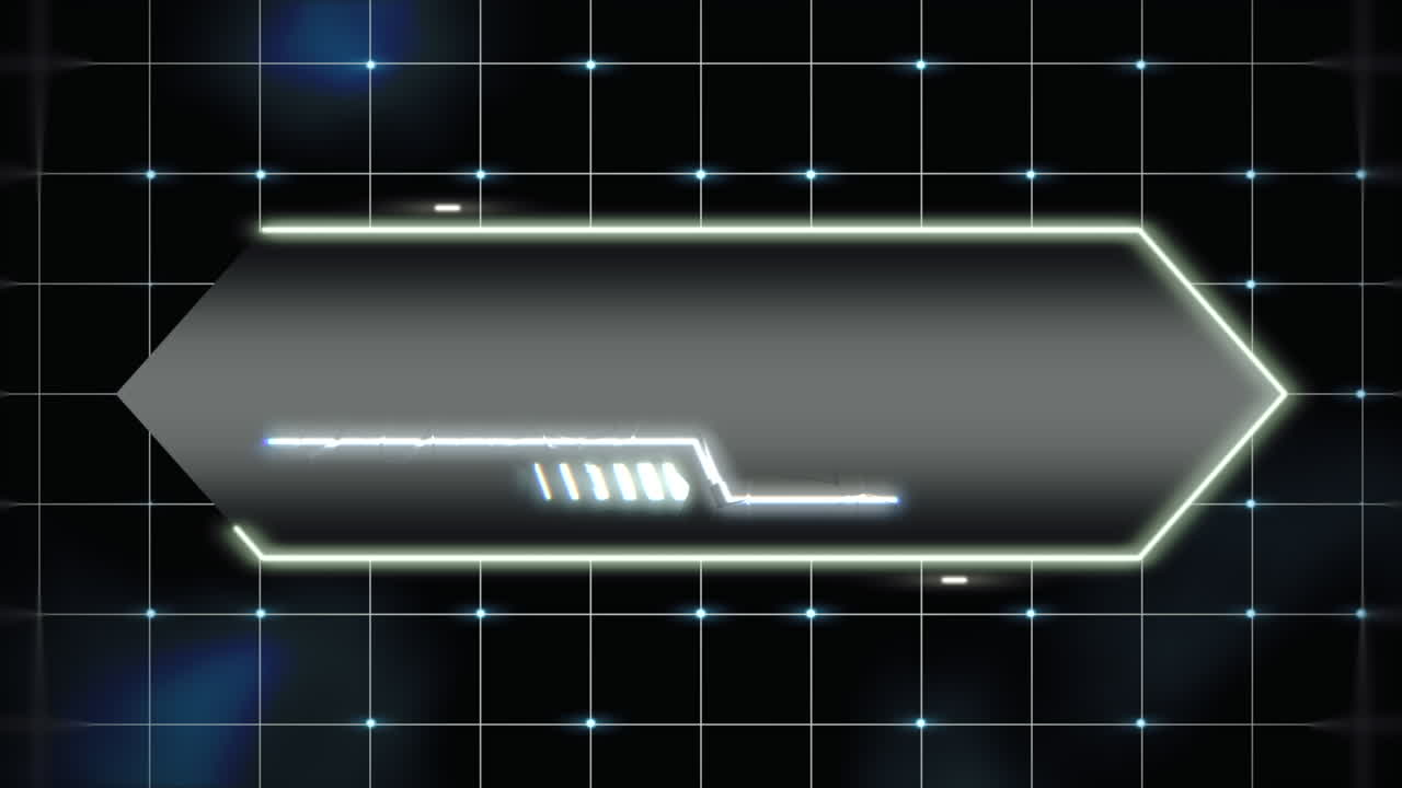 HUD elements on digital screen of monitor