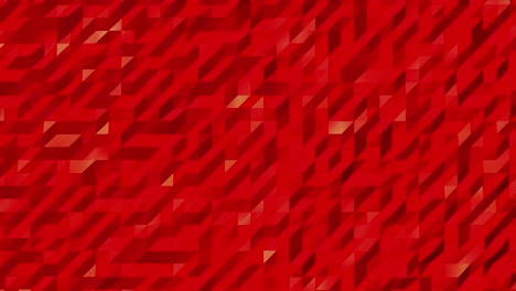 patrón geométrico rojo abstracto 3d. fondo metálico de mosaico para presentación de negocios