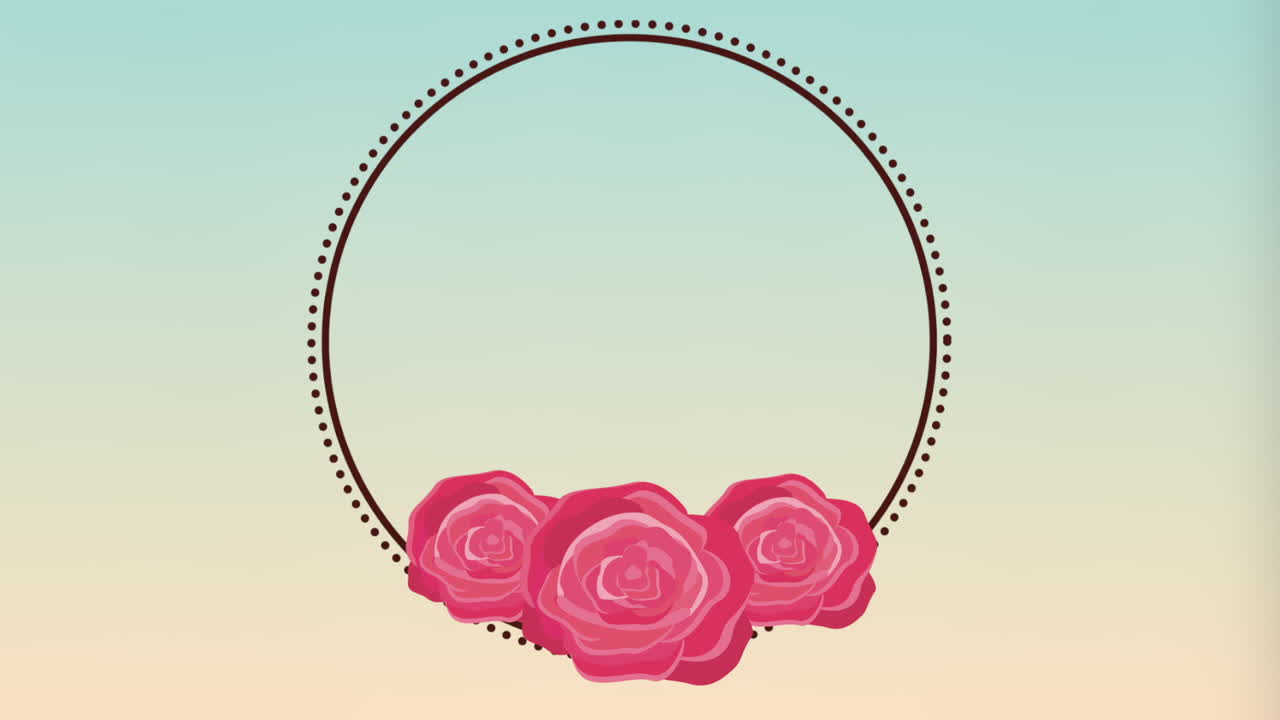 꽃 장식 디자인, 비디오 애니메이션 hd1080