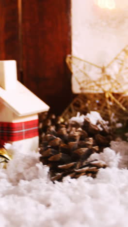 decoraciones de navidad en nieve falsa