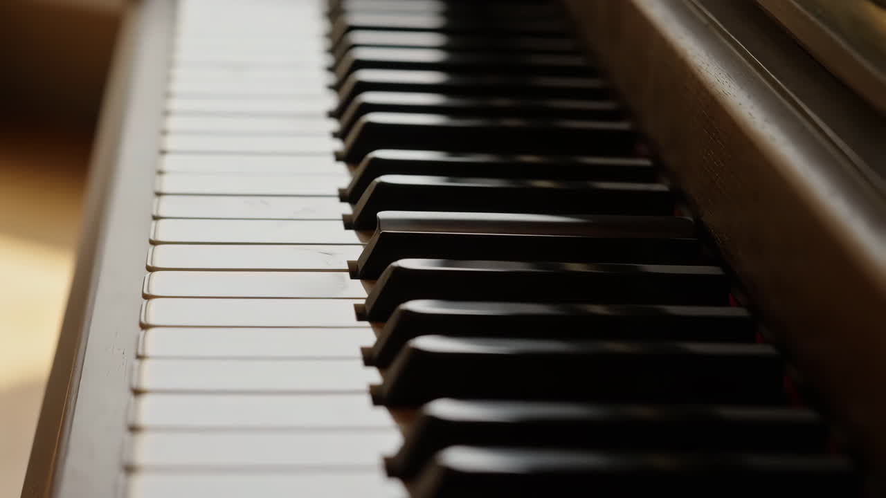 крупным планом клавиш фортепиано