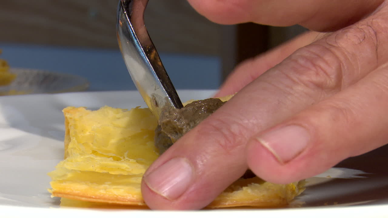 Preparing a pate appetizer