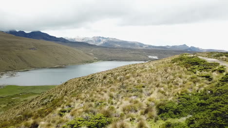 stunning aerial shot over a nature reserve and national park in south america