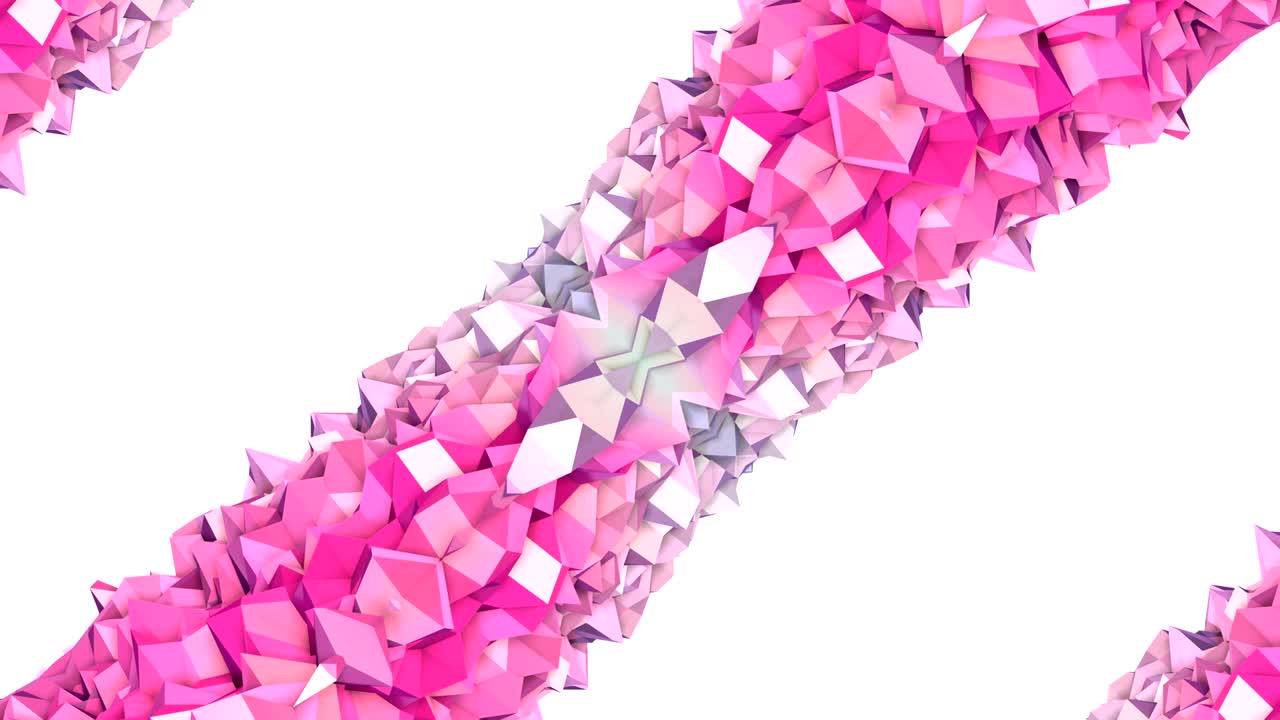 추상적인 간단한 3d 배경은 빨간색 보라색 그라디언트 색상으로, 현대적인 기하학적 배경이나 칼레도스코프 효과의 수학적 환경으로 낮은 폴리 스타일입니다.