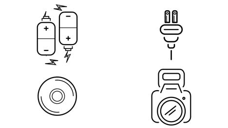 illustration of electronic icon set