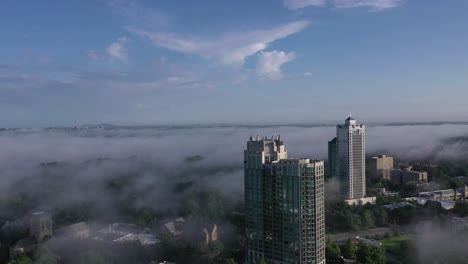 buckhead georgia sunrise with fog