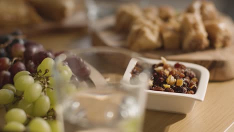 close up of food on muslim family table in home set for meal celebrating eid 6