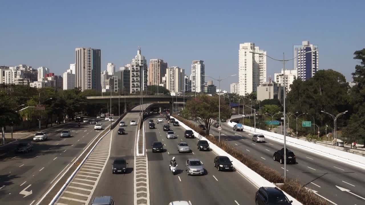 City Highway Traffic - Sao Paulo, Brazil