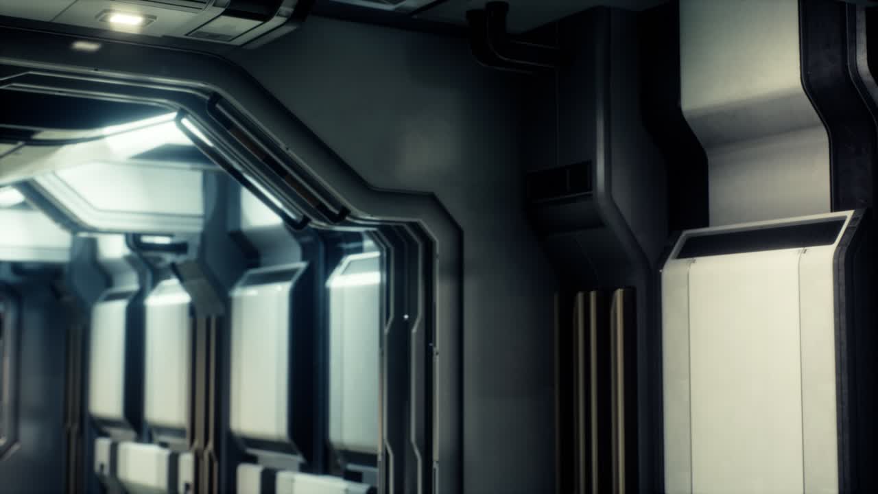 túnel de ciencia ficción o corredor de naves espaciales