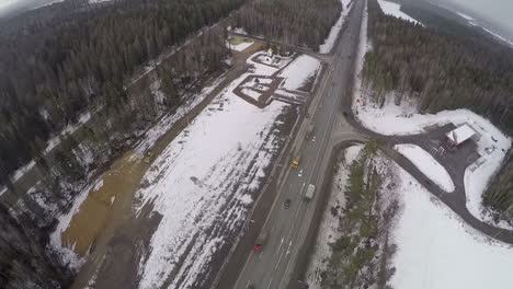 panorama from top of highway smolensk-moscow russia