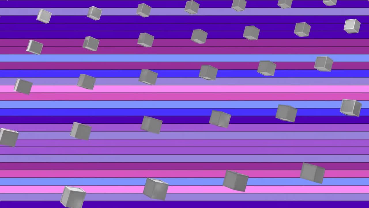 animación de cuadrados blancos en fondo de color