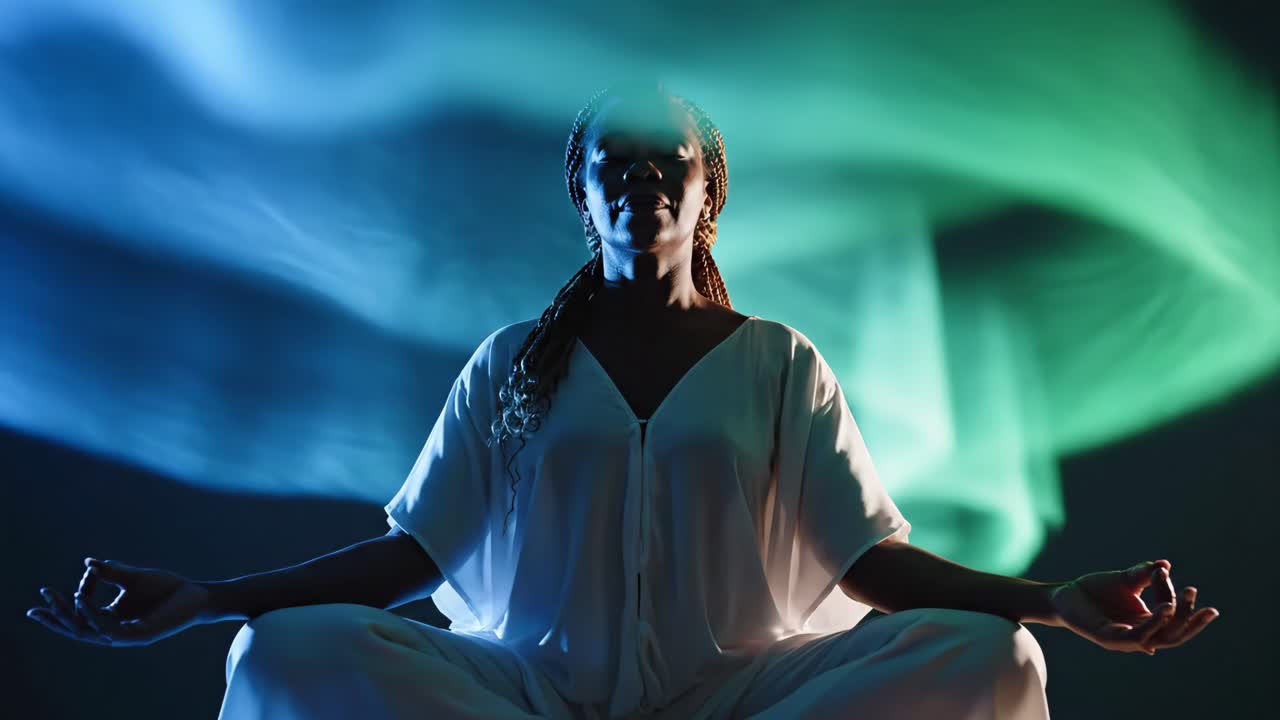 Woman Meditating Peacefully