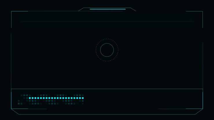 Futuristic Digital Interface Overlay with Pulsing Data Elements