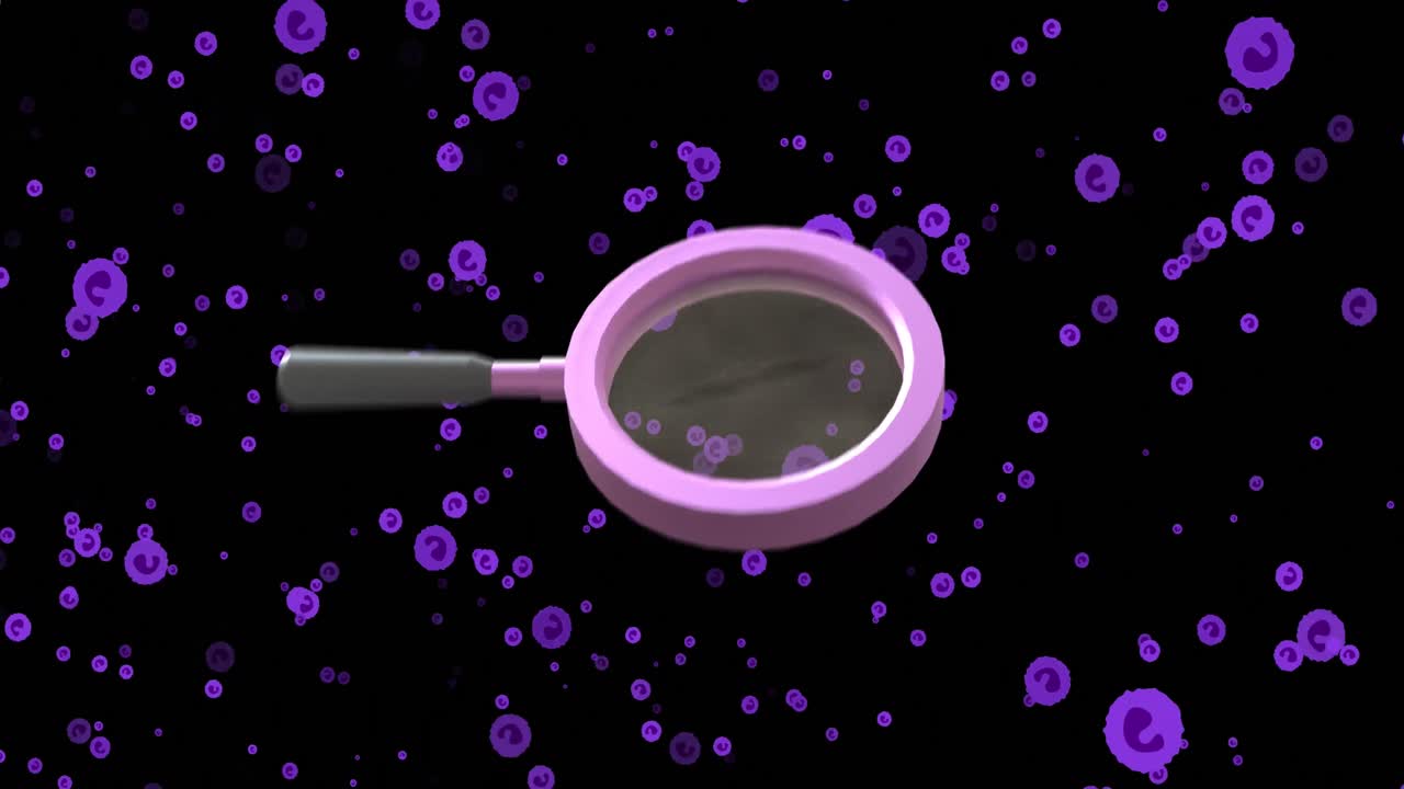 animación de lupa sobre íconos y redes