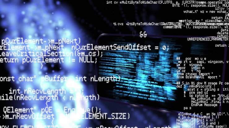 Program codes and glowing particles