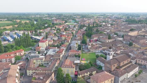 Crema-Lombardía-Casas-Medievales-Calles-Italia-Aéreo