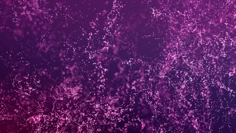 abstract purple violet pink particle background loop in molecule chain concept style