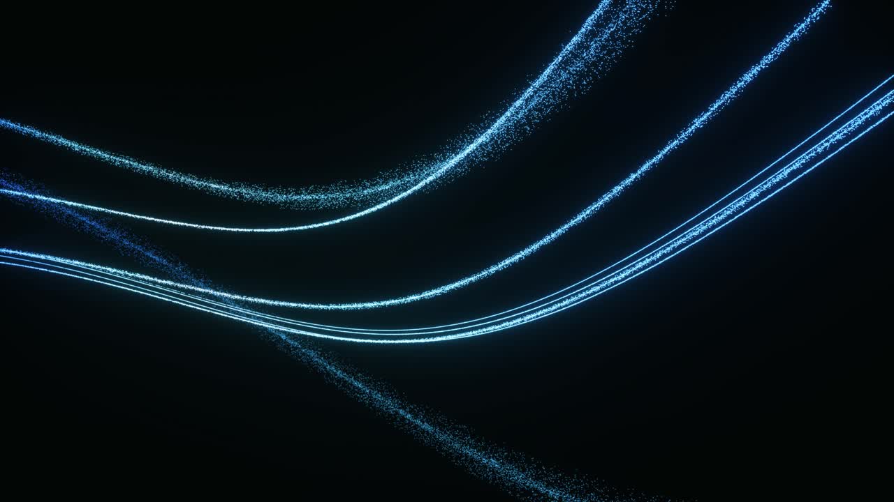 Blue glowing particles, abstract background, 3d rendering.