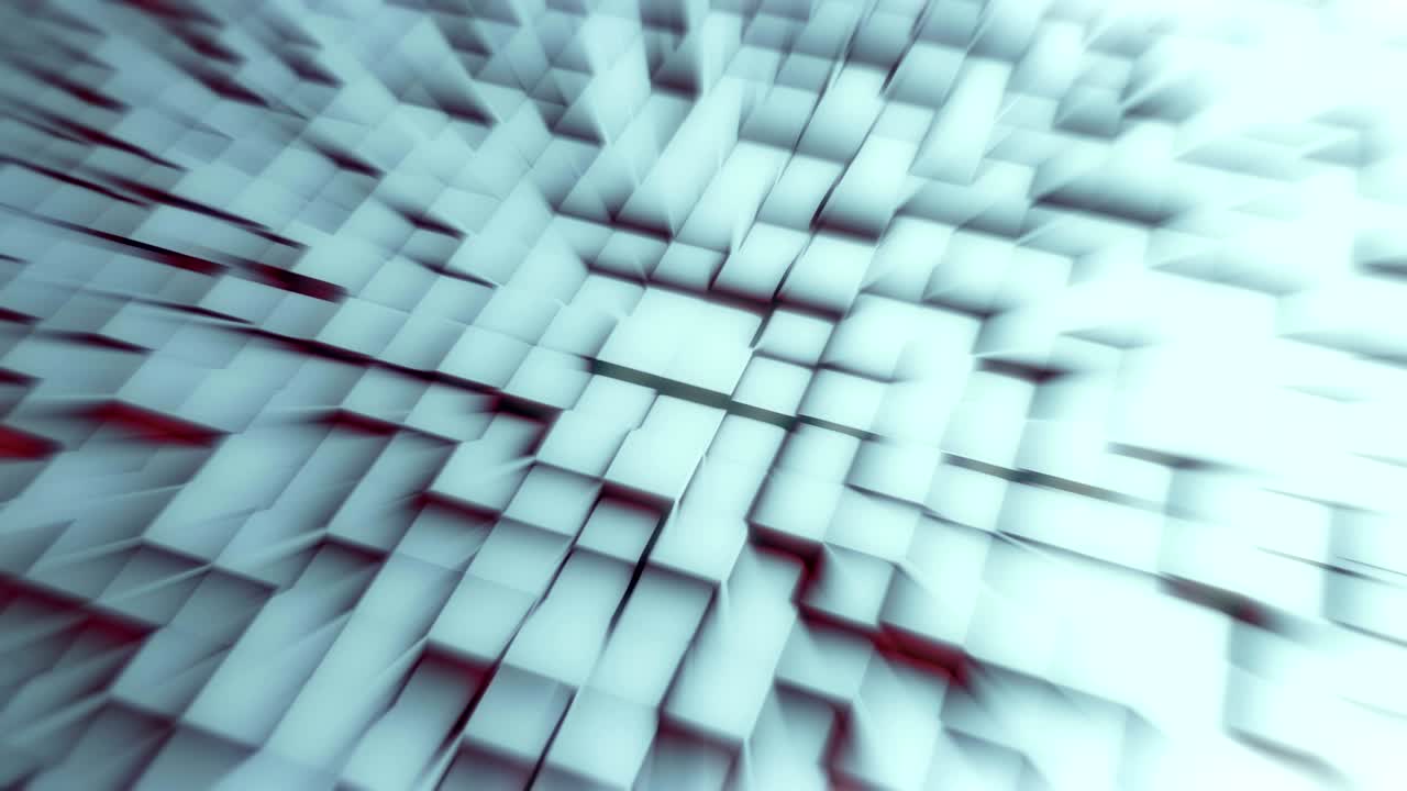 Tiles Cubes Loop 4 K Background Blue Sky View 01