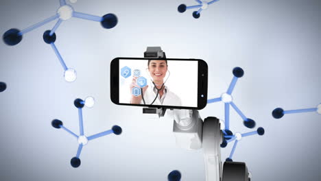 doctor and cellular phone