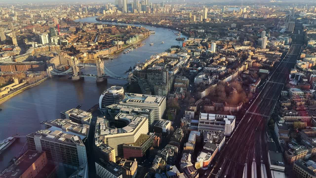 Aerial View of London Cityscape